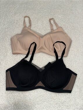 HoneyLove Everyday Wireless Bras - Nude and Black (set of 2)